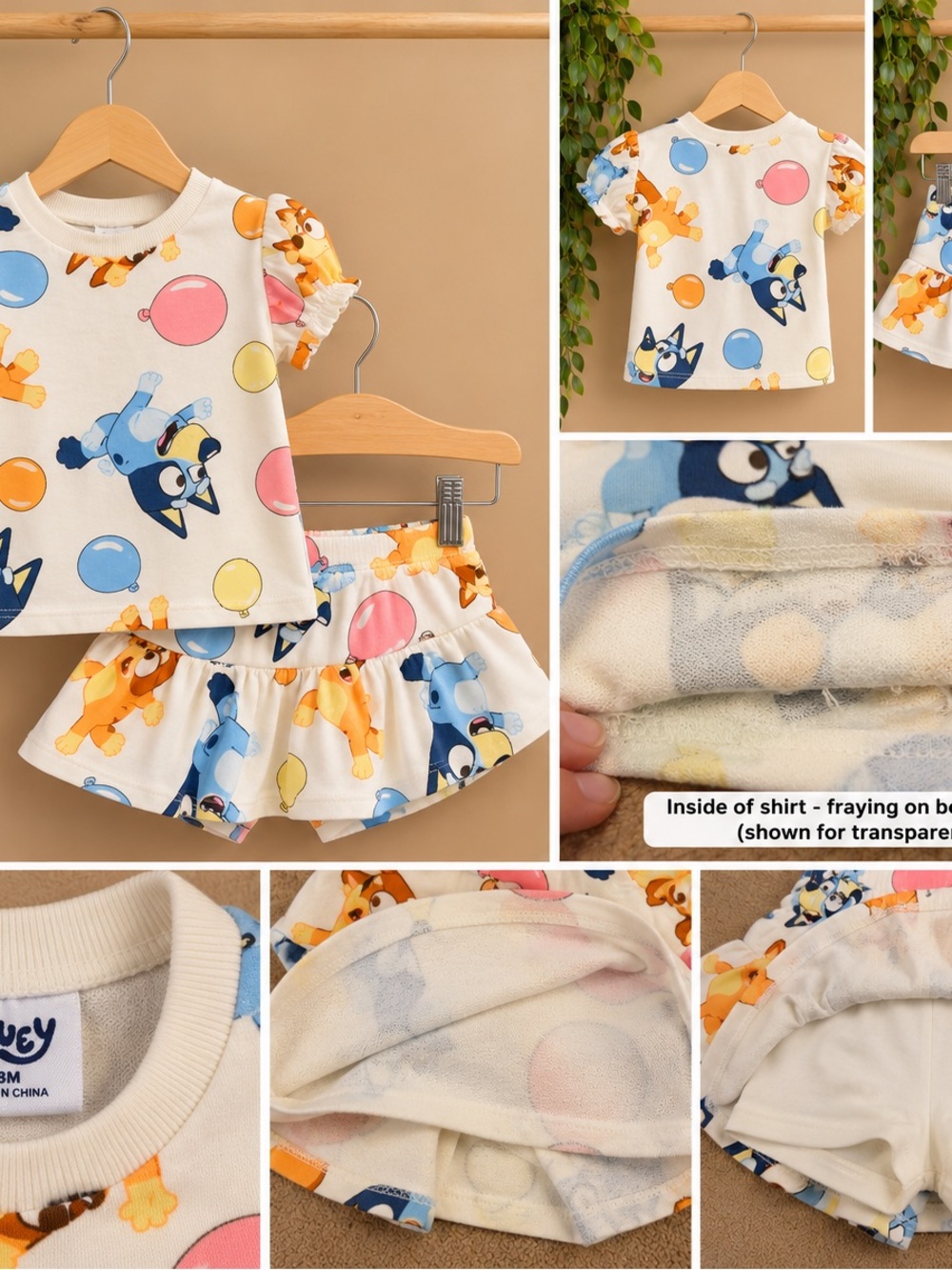 Bluey Girls 2-Piece Skort Outfit – 18M